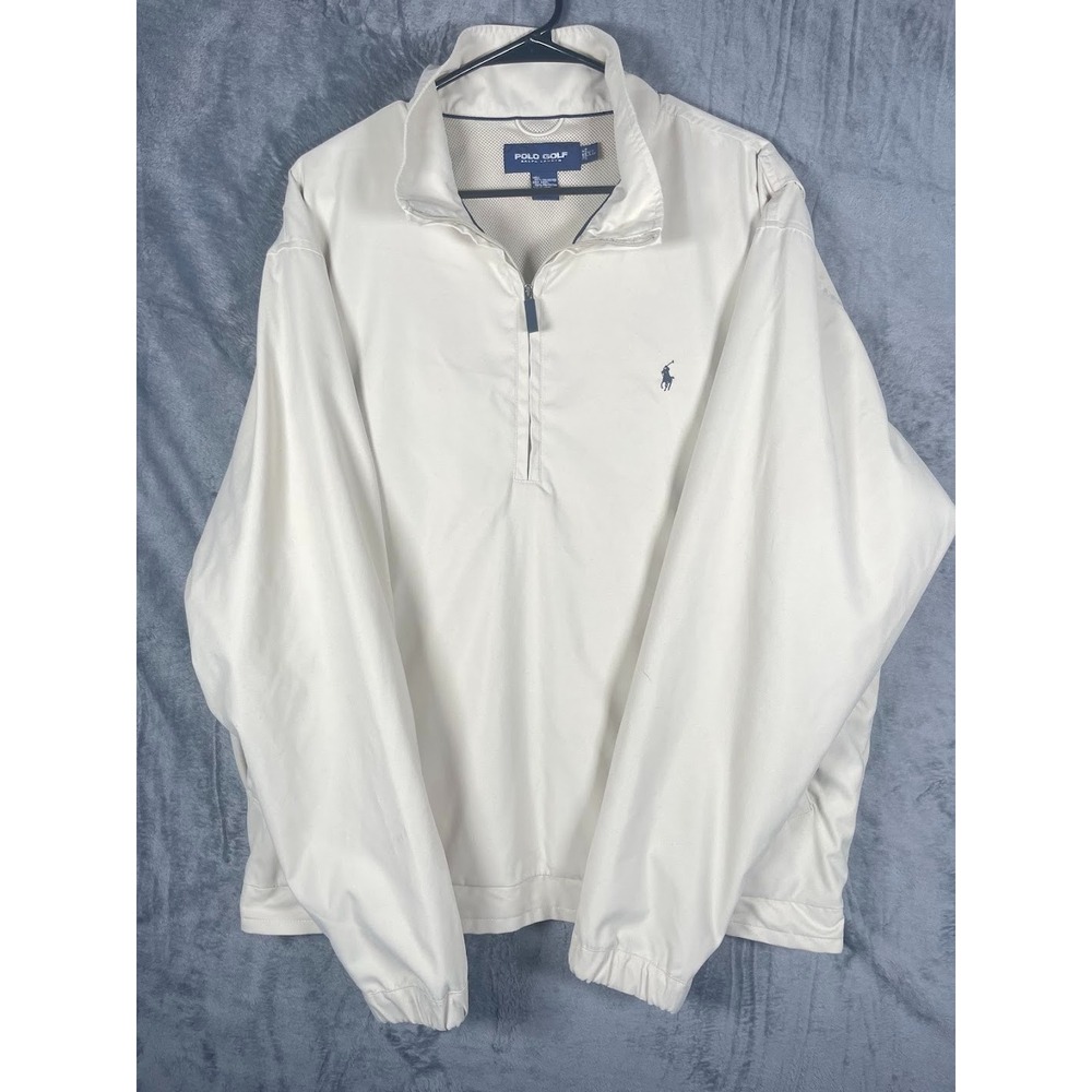 Polo Ralph Lauren Golf Men's Vintage 1/2 Zip Pullover Jacket Tan Size XL